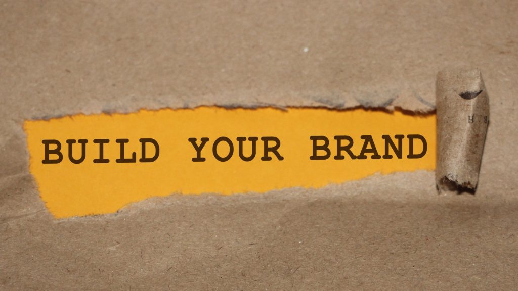 Brand marketing course with text build your brand.