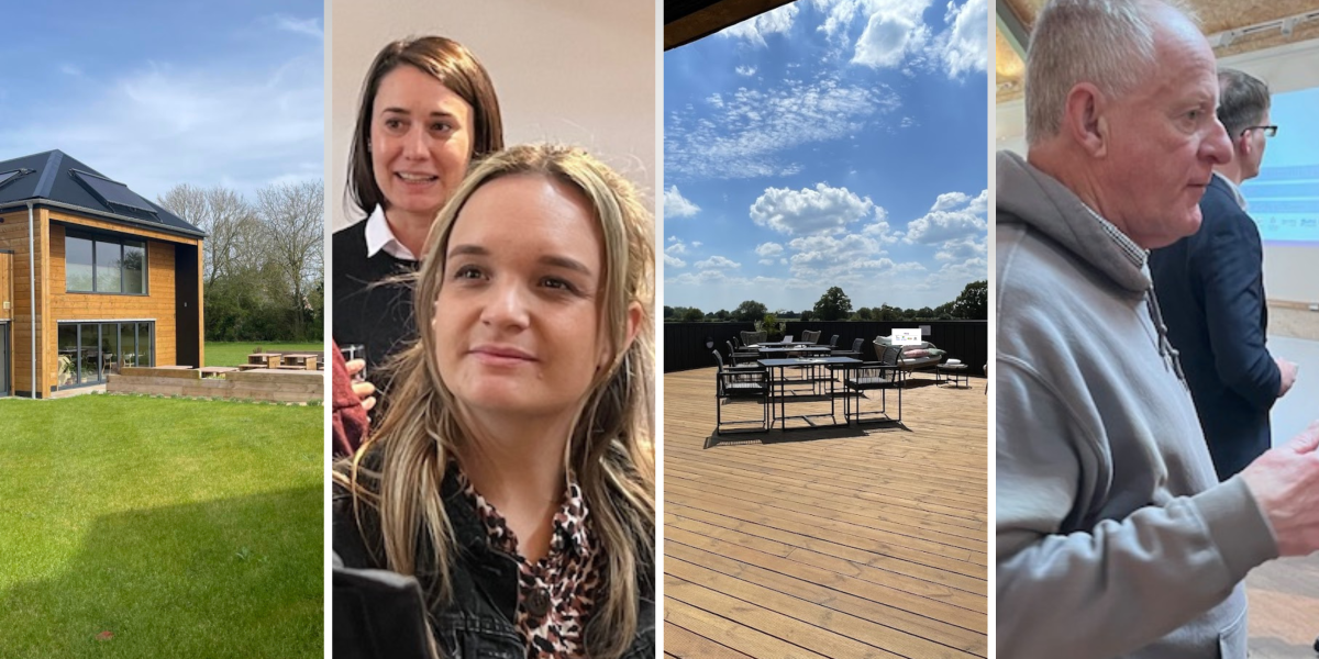 People stand at networking event held in Eye in Suffolk