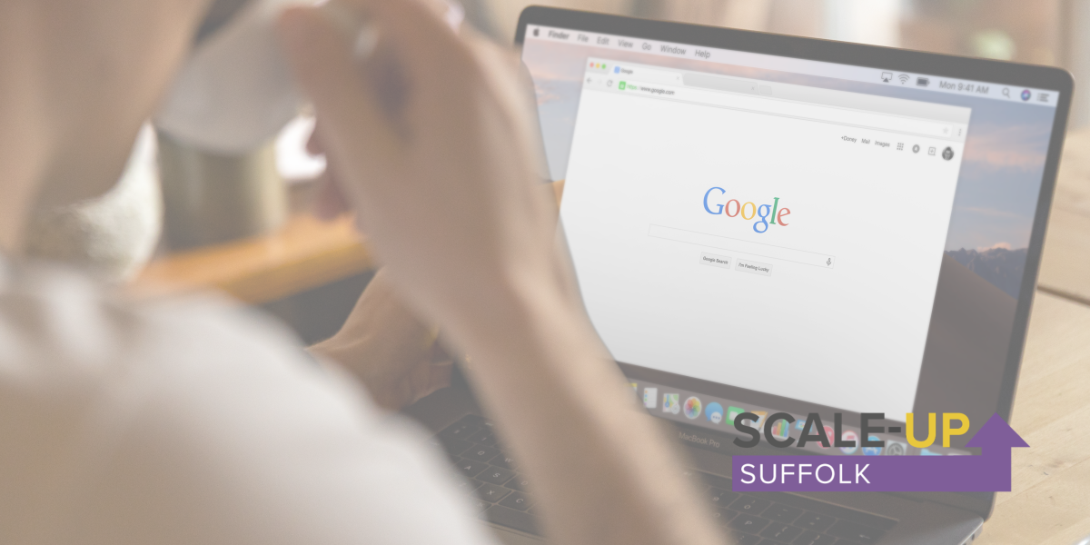 Laptop showing Google screen