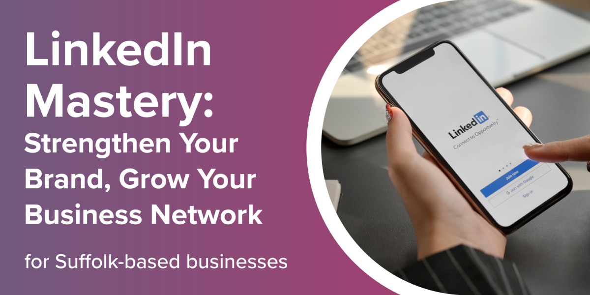 Linkedin icon shown on phone being held