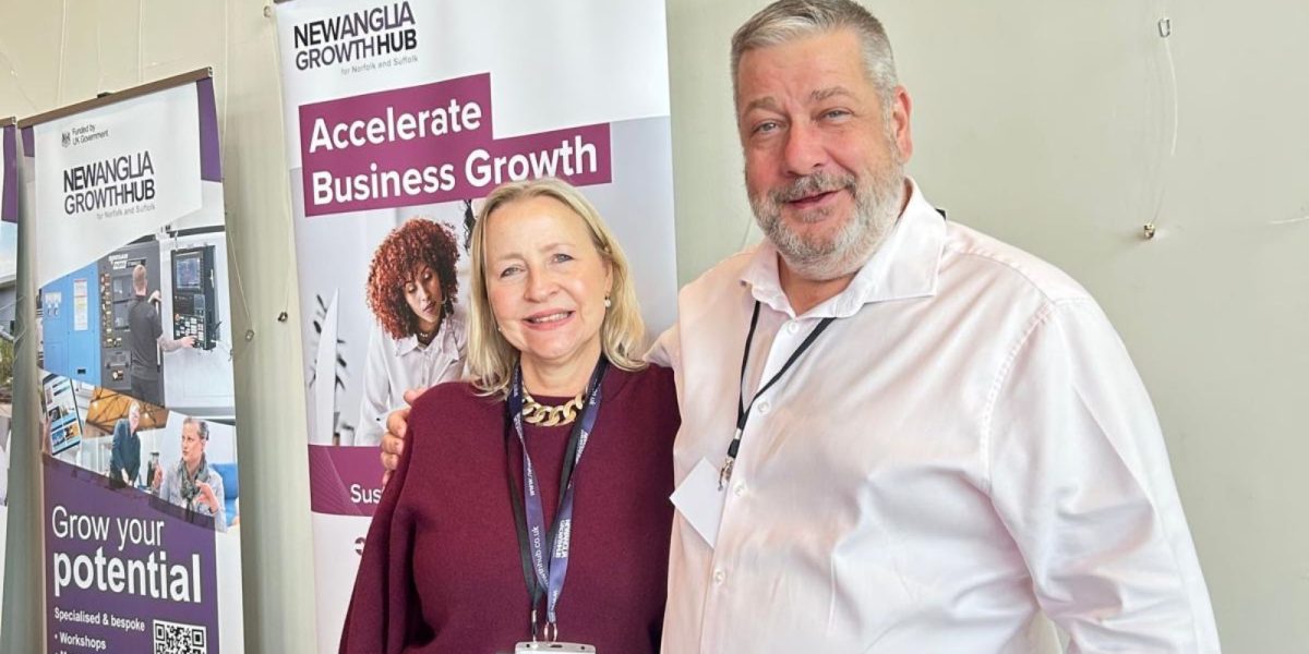 Suffolk team programme director, Pauline Prockter with Chris George from CCPA