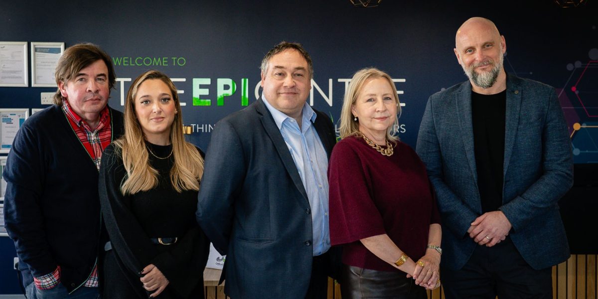 Suffolk growth hub team standing in Haverhill