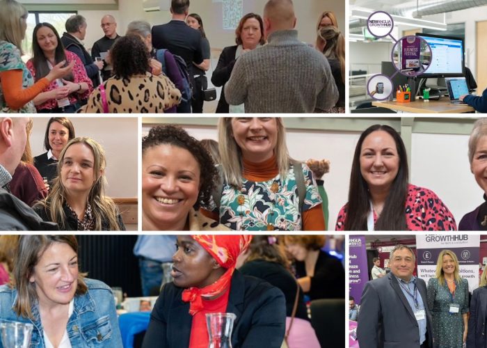 images of people networking at events in Suffolk with the growth hub